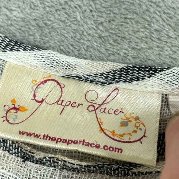 Paper Lace Womens Striped Linen Top OS 6706 - Picture 3 of 10